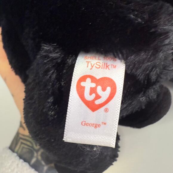 Ty Beanie Boo George Gorilla 9” Black Plush Toy • Soft TySilk • EUC Collectible - Picture 7 of 7